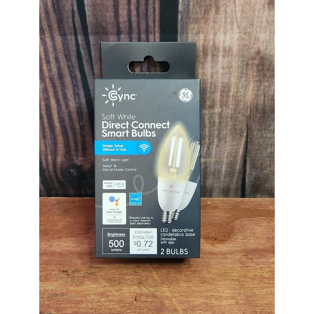 GE Cync Soft White Direct Connect Smart Bulbs LED Candelabra 2 Pack New